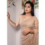 Saree For Women's And Girls Net Fabric Saree With Fancy Sequance Embroidery Work With Feather Lace In Pallu - Image 3