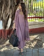 Women's Rayon Blend Straight Solid Kurta with Pant & Dupatta - Image 2