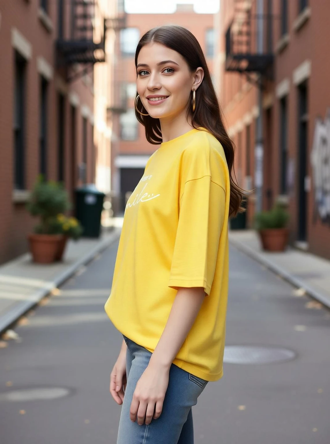 original-imahjzbhbaysgcgf-Copy.webp Women Printed Round Neck Cotton Blend Yellow T-Shirt - Image 1